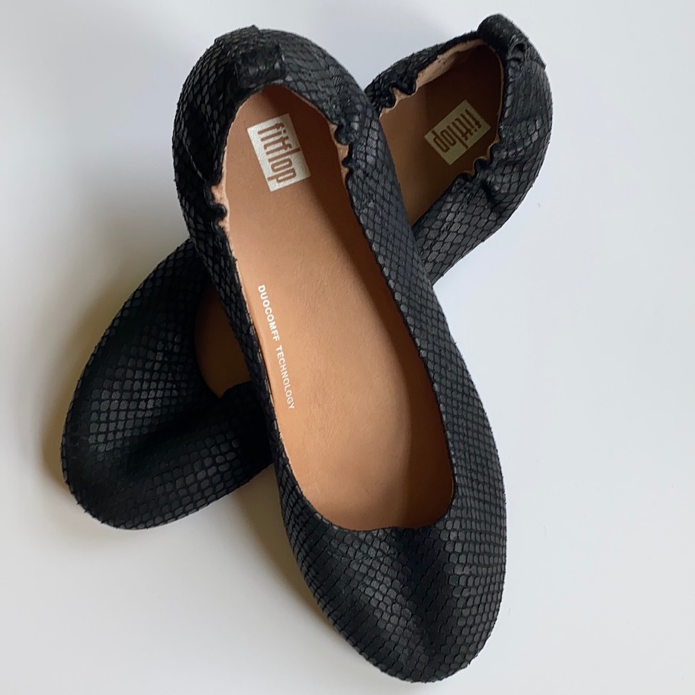 FitFlop Allergro black snake flats. Never worn!